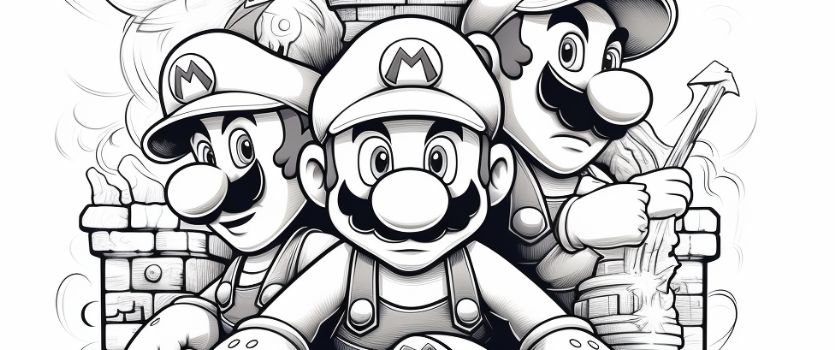 dibujos para pintar Super Mario Bros
