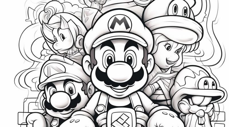 Drawings to paint Super Mario Bros